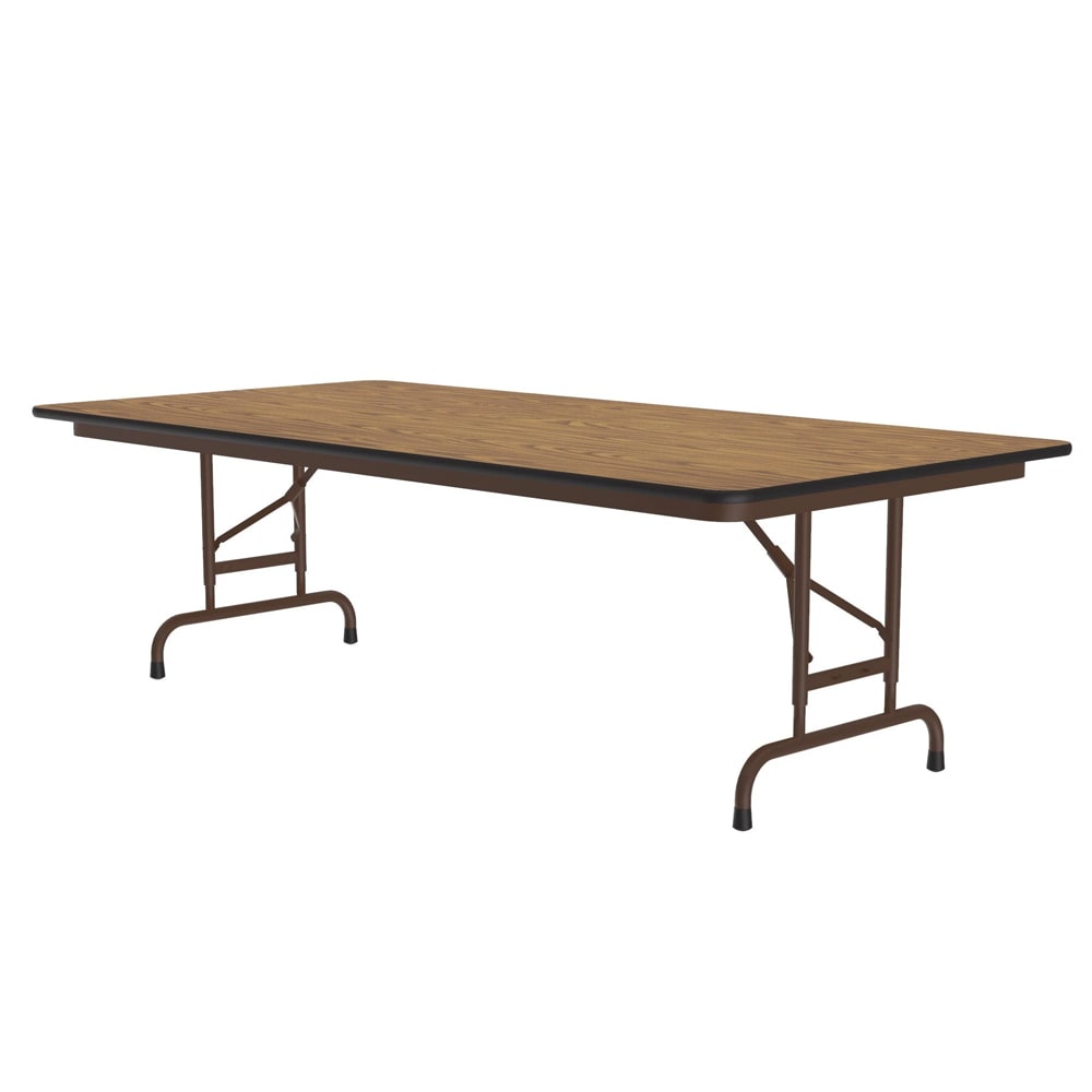 Correll 72" Rectangular Folding Table w/ Medium Oak Melamine Top, 29"H (CFA3072M-06)
