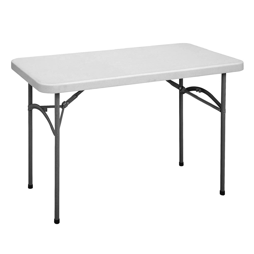 Correll 48" Rectangular Folding Table w/ White Plastic Top, 29"H (CP2448-23)