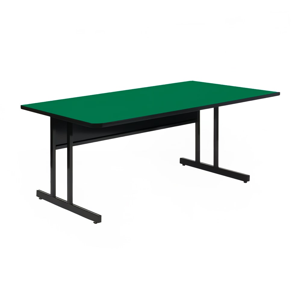 Correll 26" Desk Height Work Station w/ 1 1/4" Top, 36" x 24", Green/Black (CS2436-39-09-09)