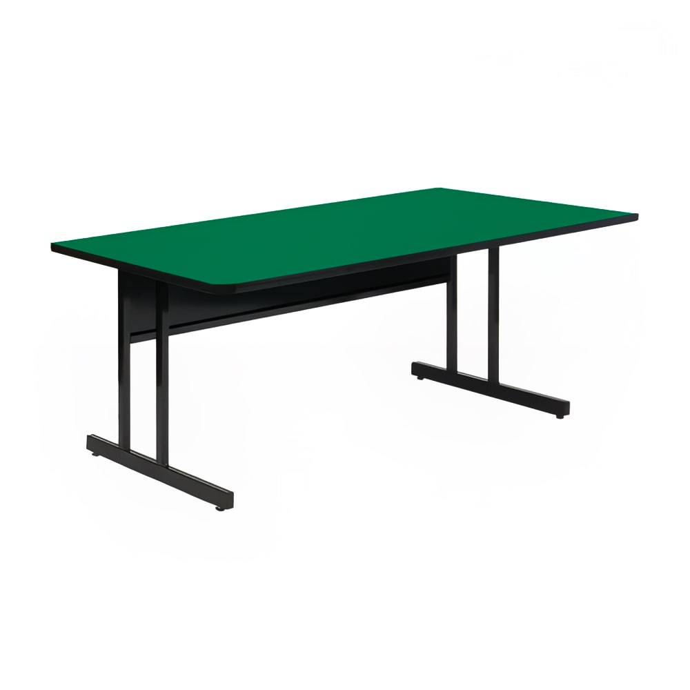 Correll 26" Desk Height Work Station w/ 1 1/4" Top, 48" x 24", Green/Black (CS2448-39-09-09)