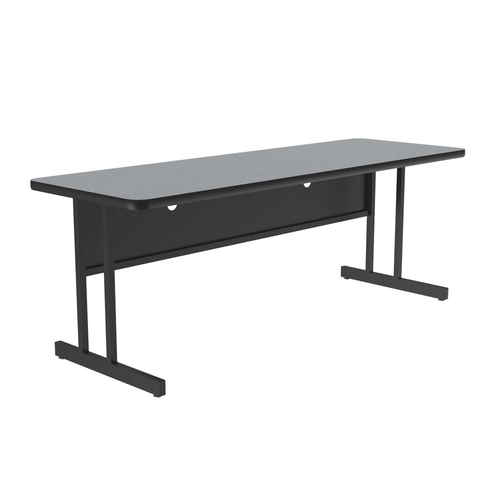 Correll Rectangular Desk Height Work Station, 48"W x 30"D - Gray Granite/Black T-Mold (CS3048-15-09-09)
