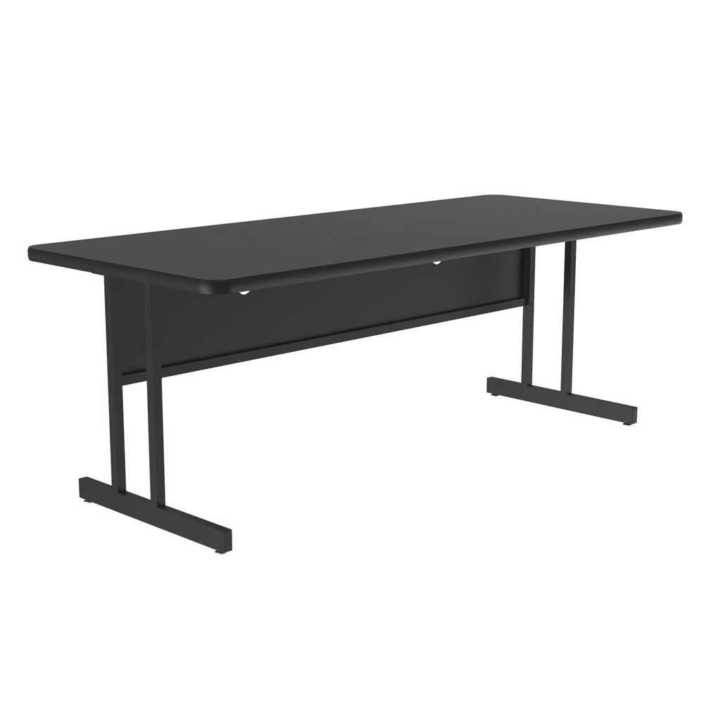 Correll Rectangular Desk Height Work Station, 60"W x 30"D - Black Granite/Black T-Mold (CS3060-07-09-09)