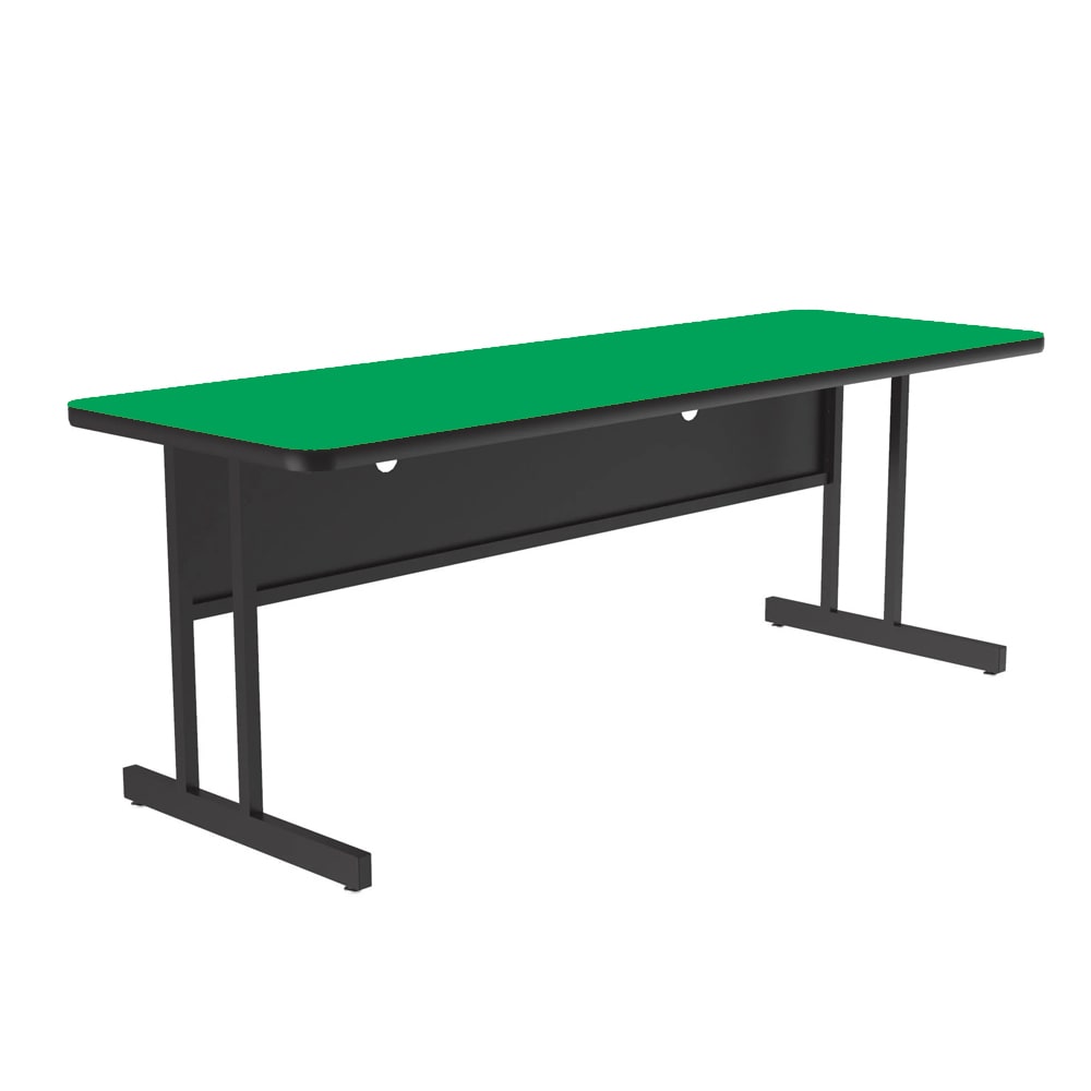 Correll Rectangular Desk Height Work Station, 60"W x 30"D - Green/Black T-Mold (CS3060-39-09-09)