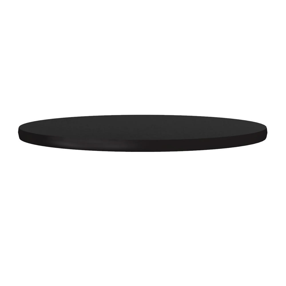 Correll 24" Round Cafe Breakroom Table Top, 1 1/4" High Pressure, Black Granite (CT24R-07-09)