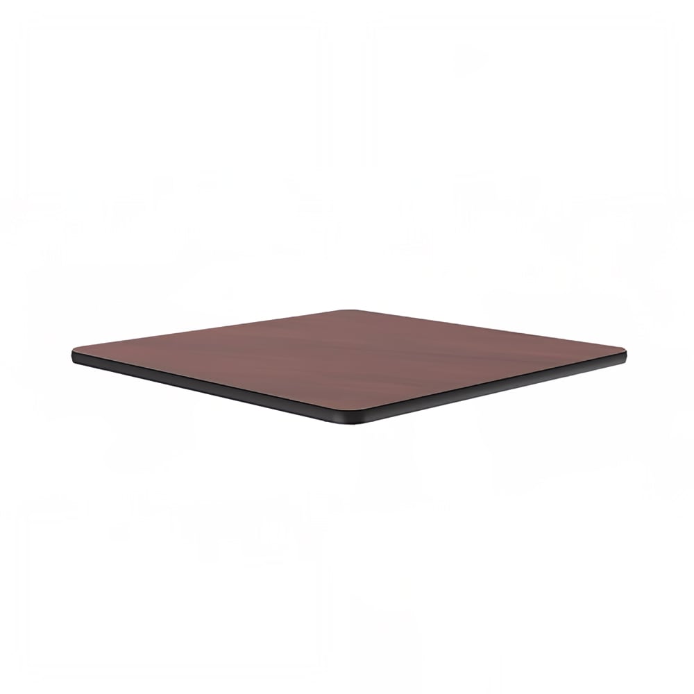 Correll 30" Square Cafe Breakroom Table Top, 1 1/4" High Pressure, Mahogany (CT30S-20-09)