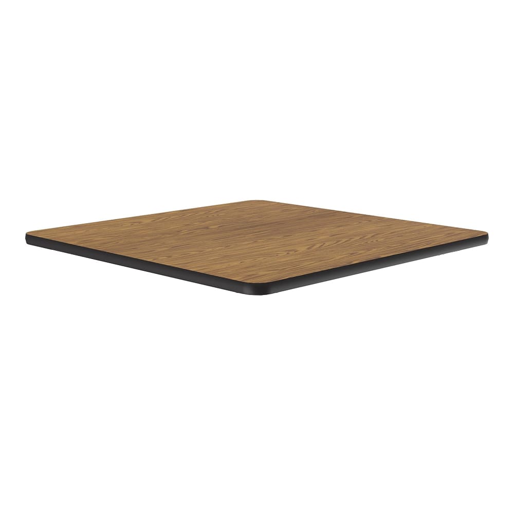 Correll 36" Square Cafe Breakroom Table Top, 1 1/4" High Pressure, Oak (CT36S-06-09)