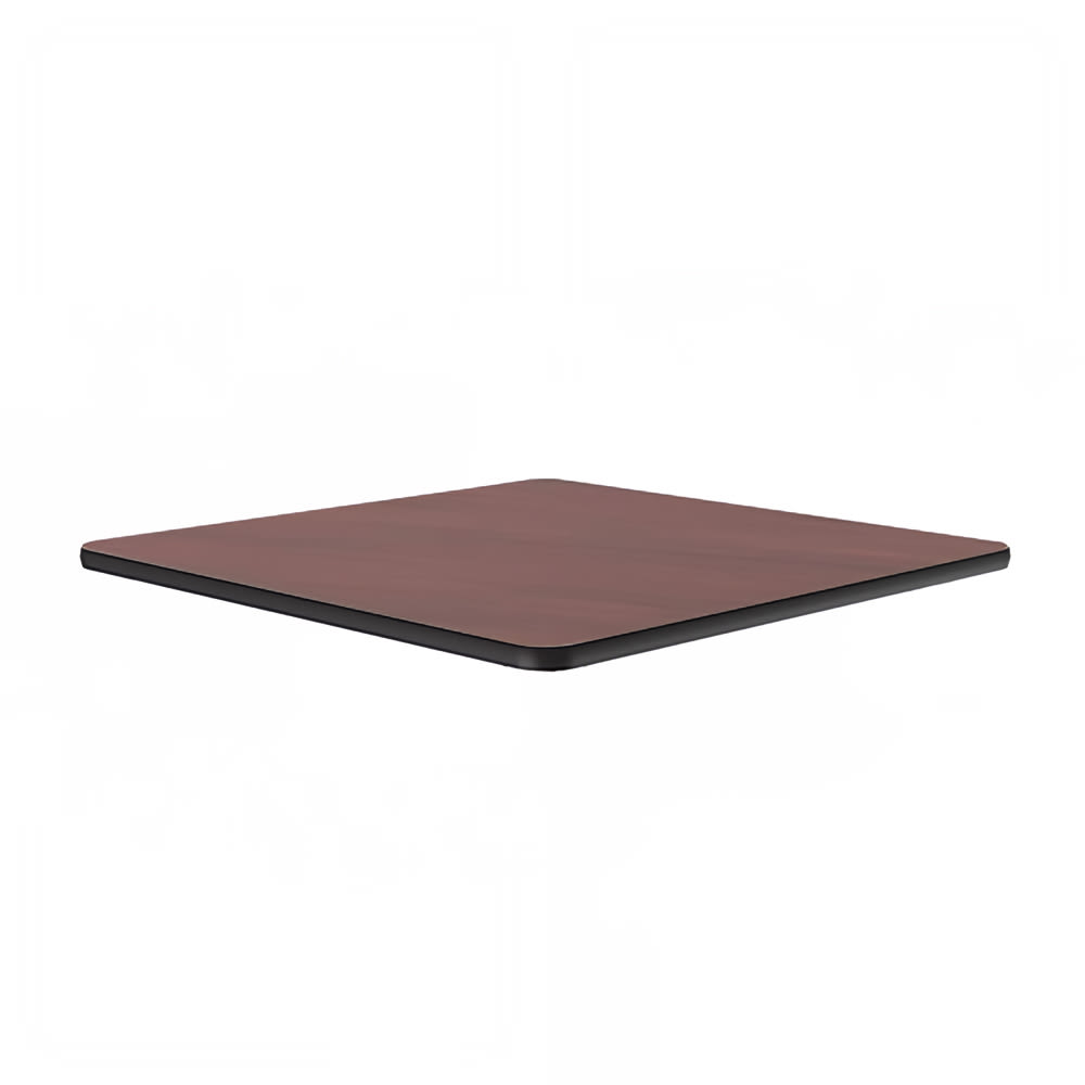 Correll 36" Square Cafe Breakroom Table Top, 1 1/4" High Pressure, Mahogany (CT36S-20-09)