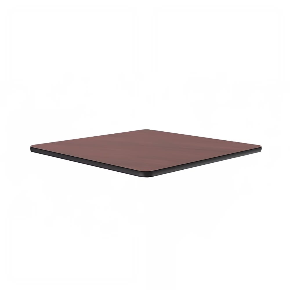 Correll 42" Square Cafe Breakroom Table Top, 1 1/4" High Pressure, Mahogany (CT42S-20-09)