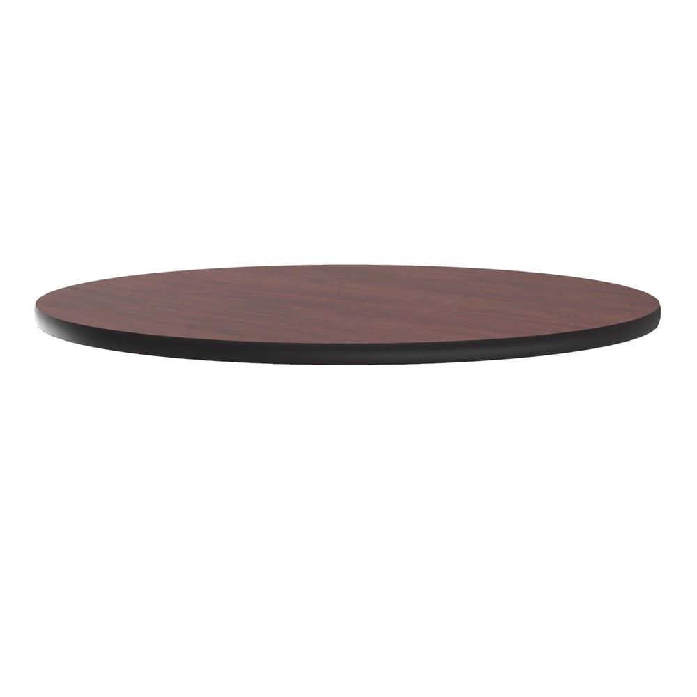 Correll 48" Round Cafe Breakroom Table Top, 1 1/4" High Pressure, Mahogany (CT48R-20-09)