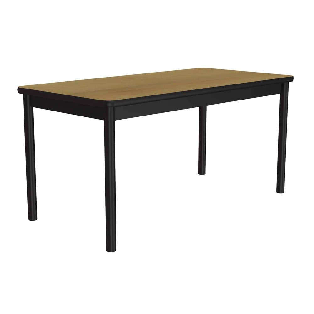 Correll Economical Library Table Wear Resistant Surface T Mold Edge 30x48" Fusion Maple (LR3048-16-09-09)