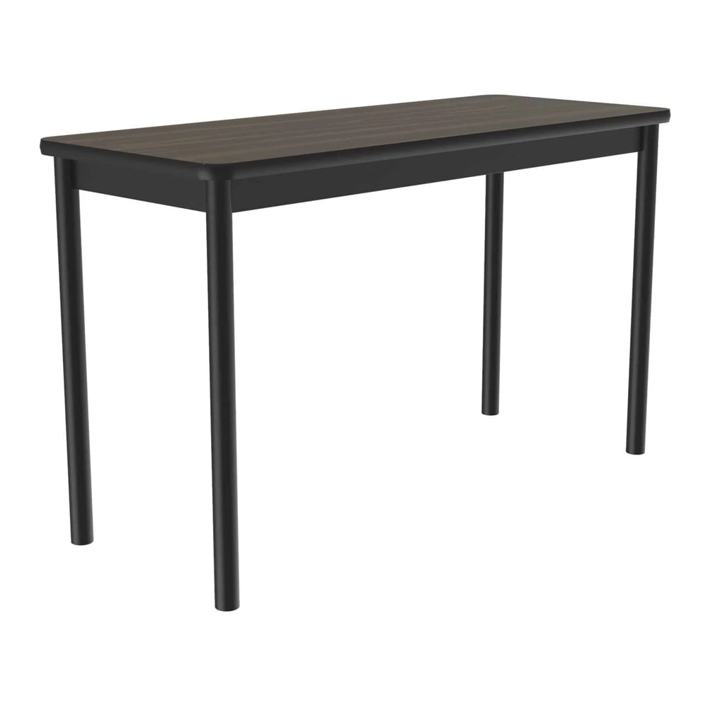 Correll Economical Lab Table w/ Wear Resistant Surface & T Mold Edge, 24x60", Walnut (LT2460-01-09-09)