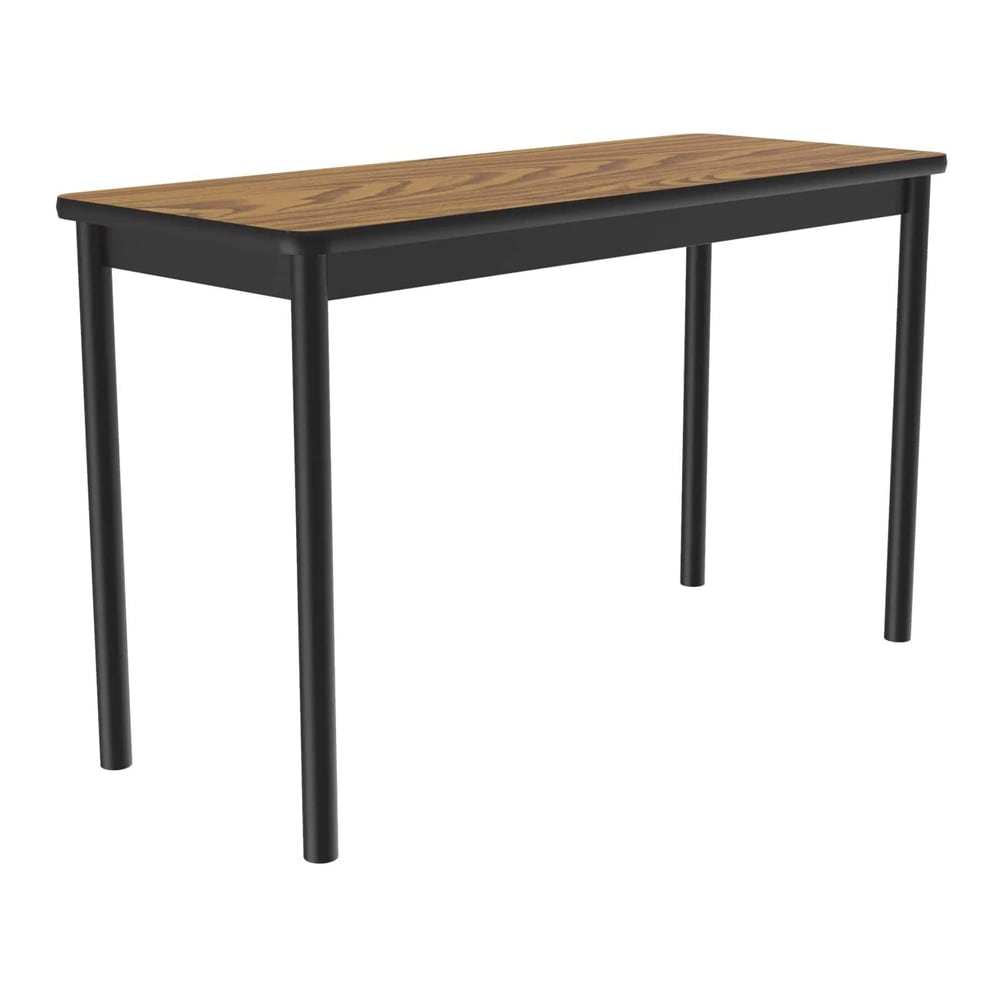 Correll Economical Lab Table w/ Wear Resistant Surface & T Mold Edge 24x60" Medium Oak (LT2460-06-09-09)