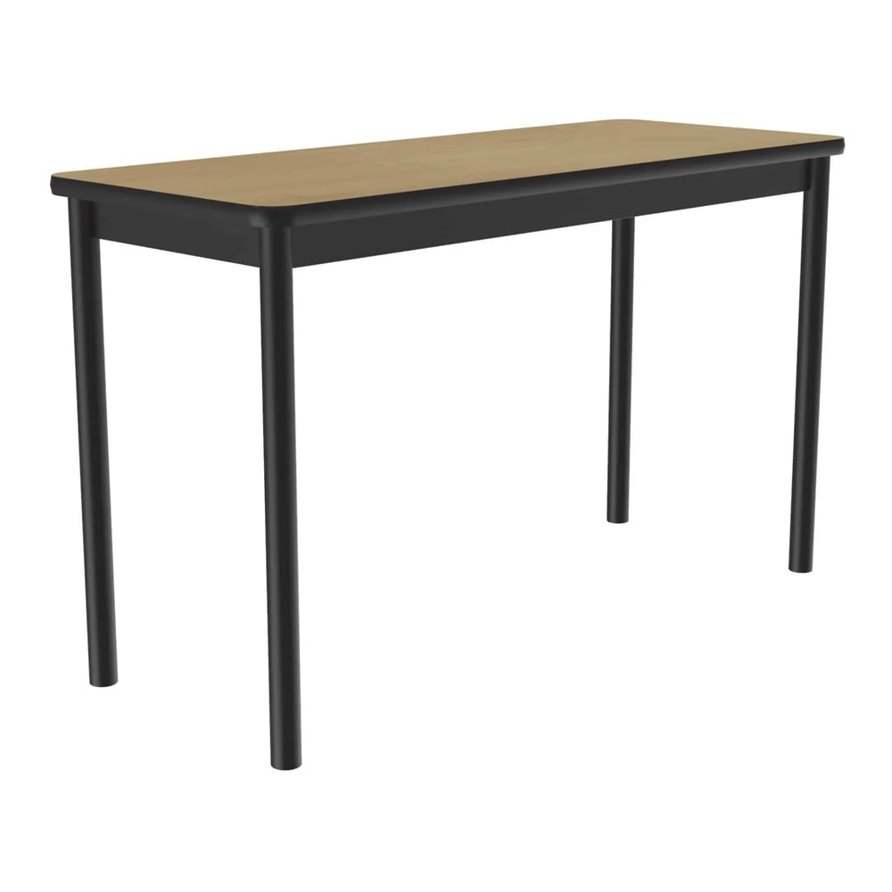 Correll Economical Lab Table w/ Wear Resistant Surface T Mold Edge 24x60" Fusion Maple (LT2460-16-09-09)