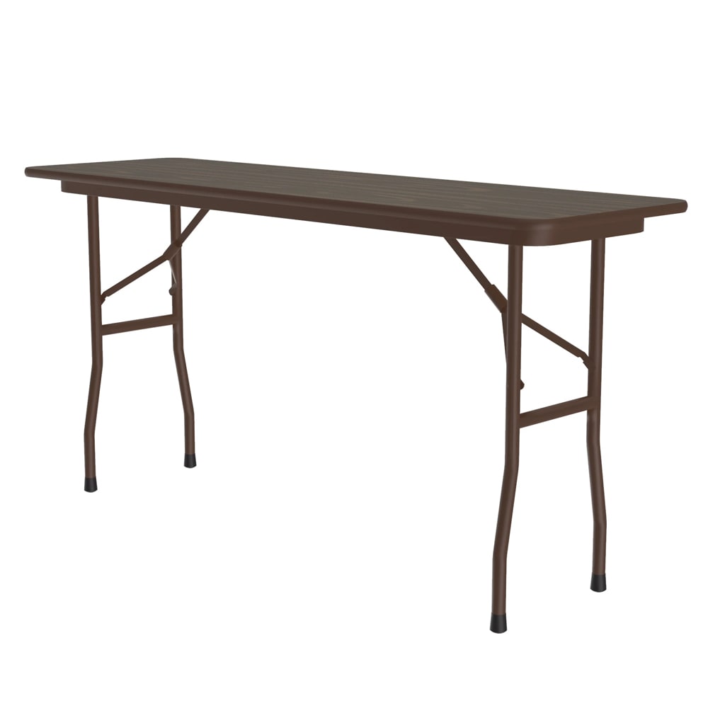 Correll 96" Rectangular Folding Table w/ Walnut Plywood Top, 29"H (PC1896P-01)