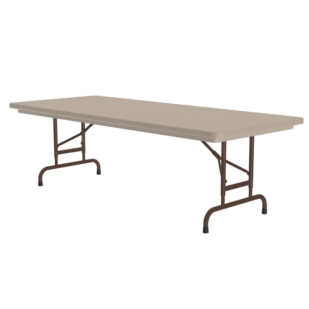 Correll 72" R-Series Rectangular Folding Table w/ Mocha Granite Plastic Top, 32"H (RA3072-24)