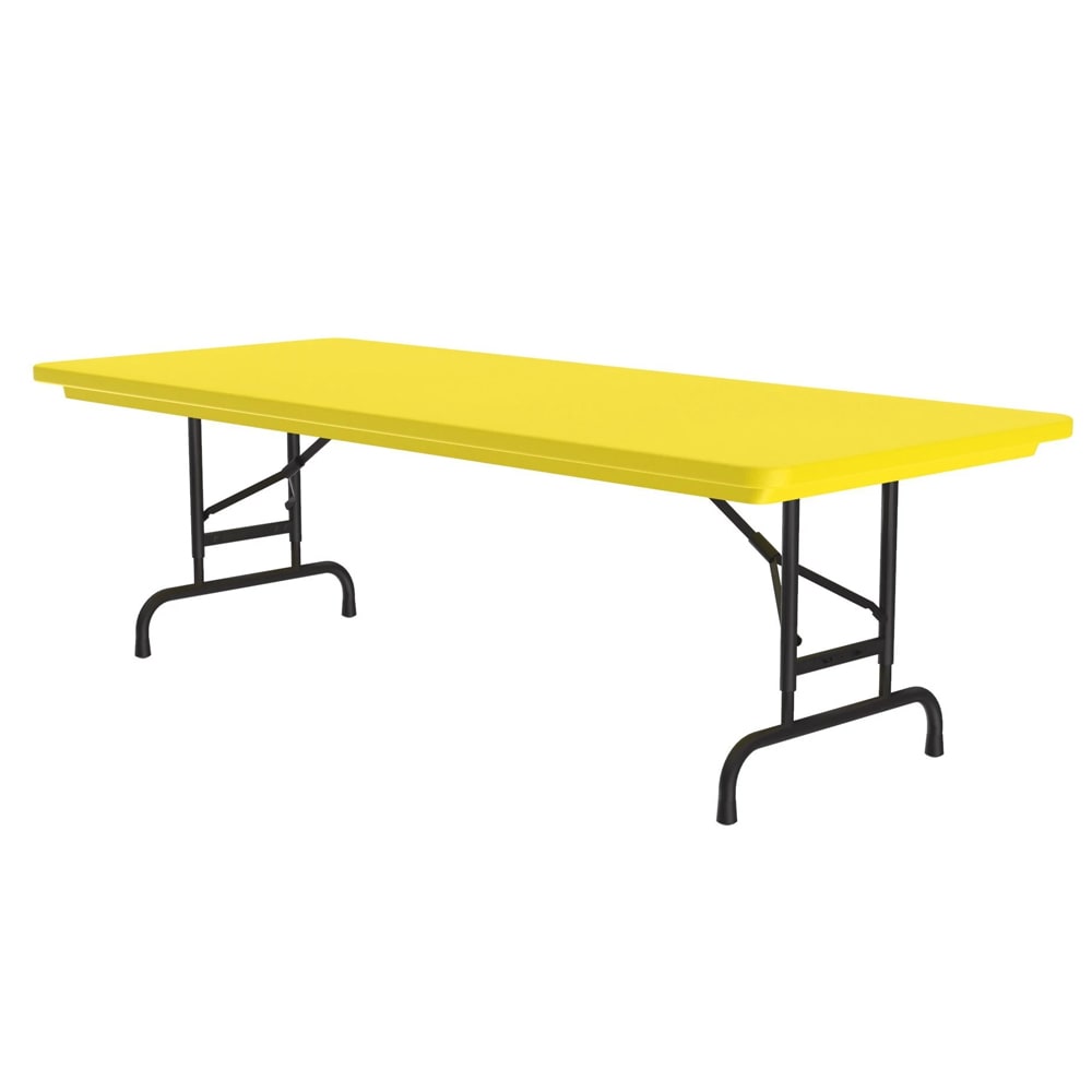 Correll 72" R-Series Rectangular Folding Table w/ Yellow Plastic Top, 32"H (RA3072-28)