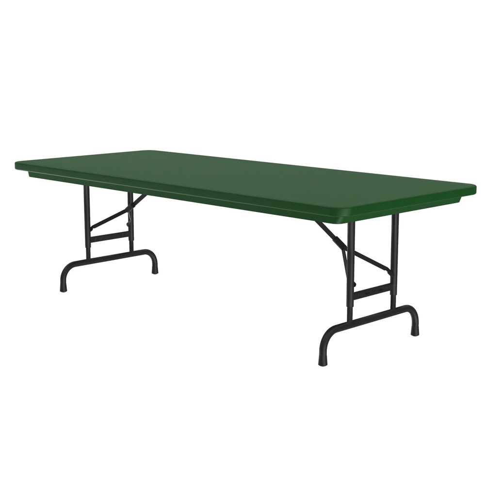 Correll 72" R-Series Rectangular Folding Table w/ Green Plastic Top, 32"H (RA3072-29)