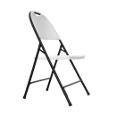 Correll Heavy Duty Injection Molded Folding Chair - Black Frame, Gray (RC350-23) thumbnail 6