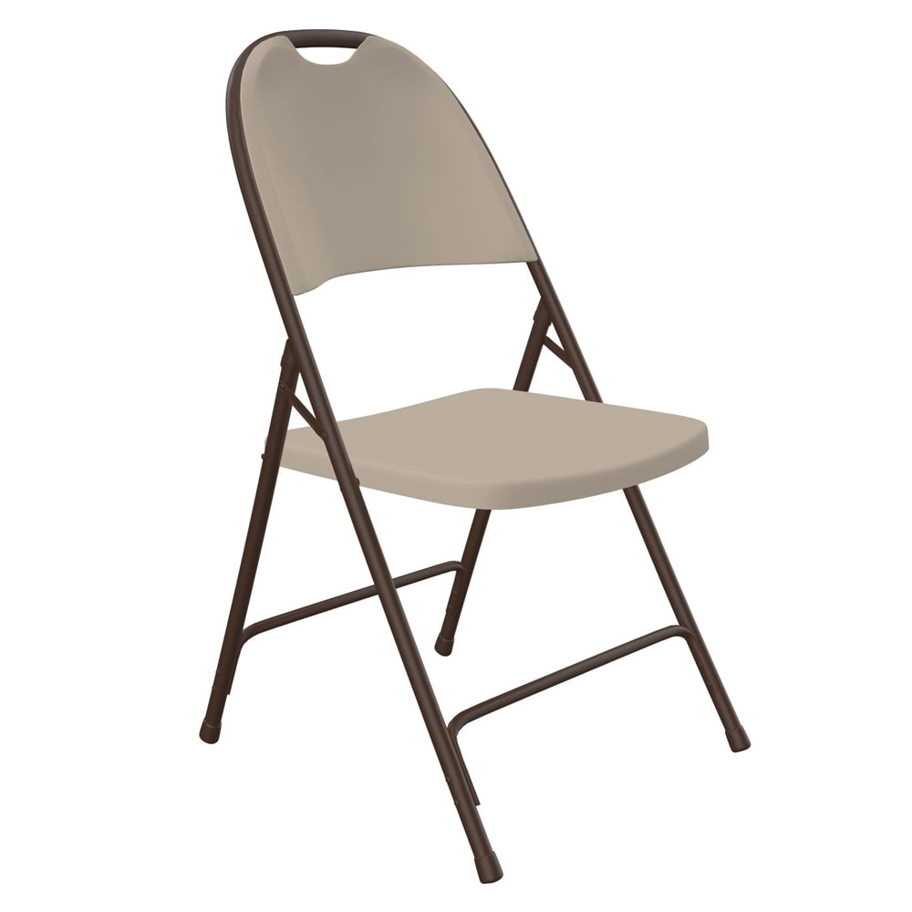 Correll Heavy Duty Injection Molded Folding Chair - Brown Frame, Mocha (RC350-24)
