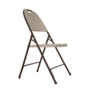 Correll Heavy Duty Injection Molded Folding Chair - Brown Frame, Mocha (RC350-24) thumbnail 6