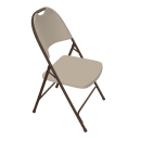 Correll Heavy Duty Injection Molded Folding Chair - Brown Frame, Mocha (RC350-24) thumbnail 7