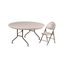 Correll Heavy Duty Injection Molded Folding Chair - Brown Frame, Mocha (RC350-24) thumbnail 9