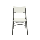 Correll Econoline Plastic Folding Chair - Black Frame, Gray Granite (RC400-23) thumbnail 2