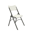 Correll Econoline Plastic Folding Chair - Black Frame, Gray Granite (RC400-23) thumbnail 6
