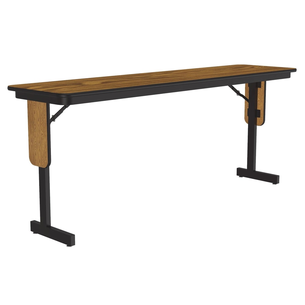 Correll 18 x 96" Panel Leg Seminar and Training Table, 29" H, Oak/Black (SP1896PX-06)