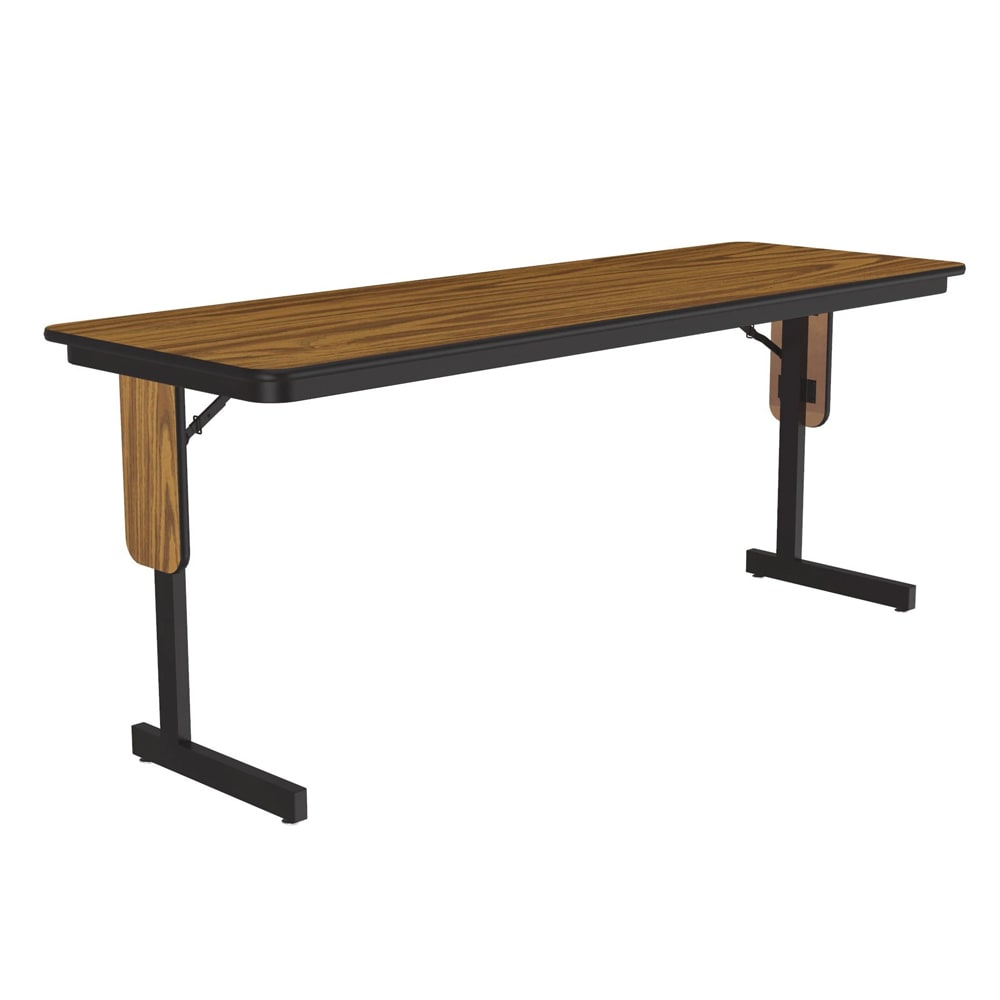 Correll 24 x 60" Panel Leg Seminar and Training Table, 29" H, Oak/Black (SP2460PX-06)
