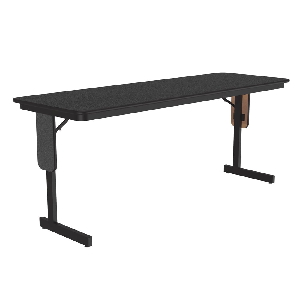 Correll 24 x 72" Panel Leg Seminar and Training Table, 29" H, Black Granite/Black (SP2472PX-07)