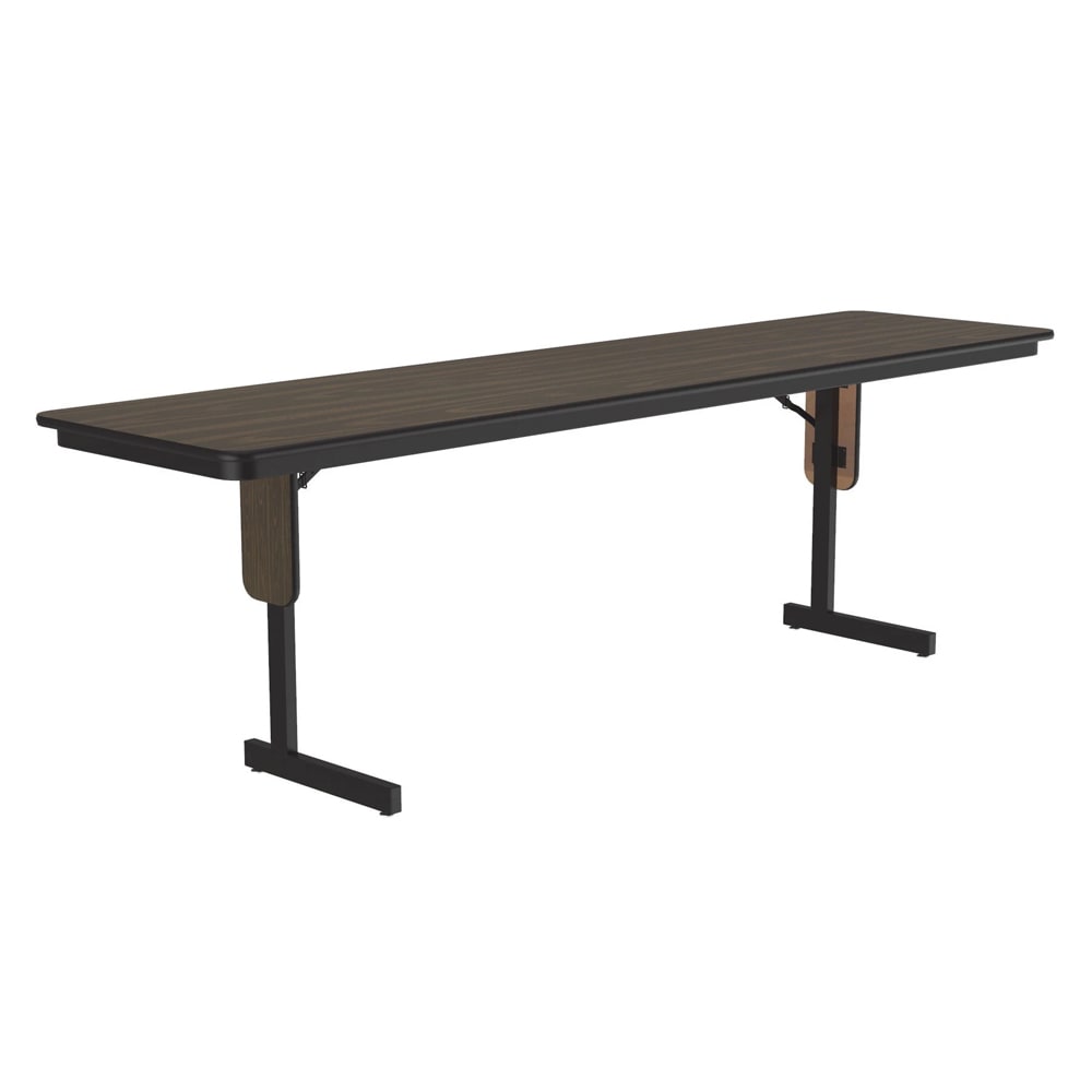 Correll 24 x 96" Panel Leg Seminar and Training Table, 29" H, Walnut/Black (SP2496PX-01)