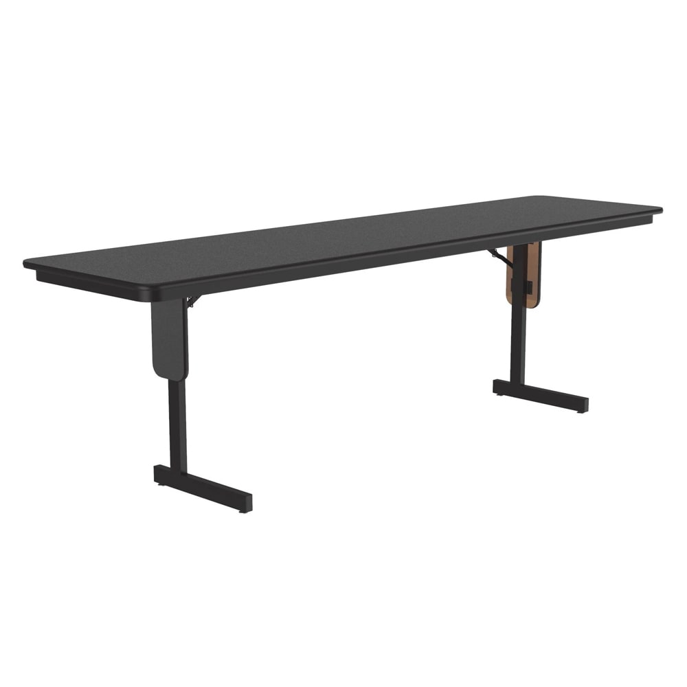Correll 24 x 96" Panel Leg Seminar and Training Table, 29" H, Black Granite/Black (SP2496PX-07)