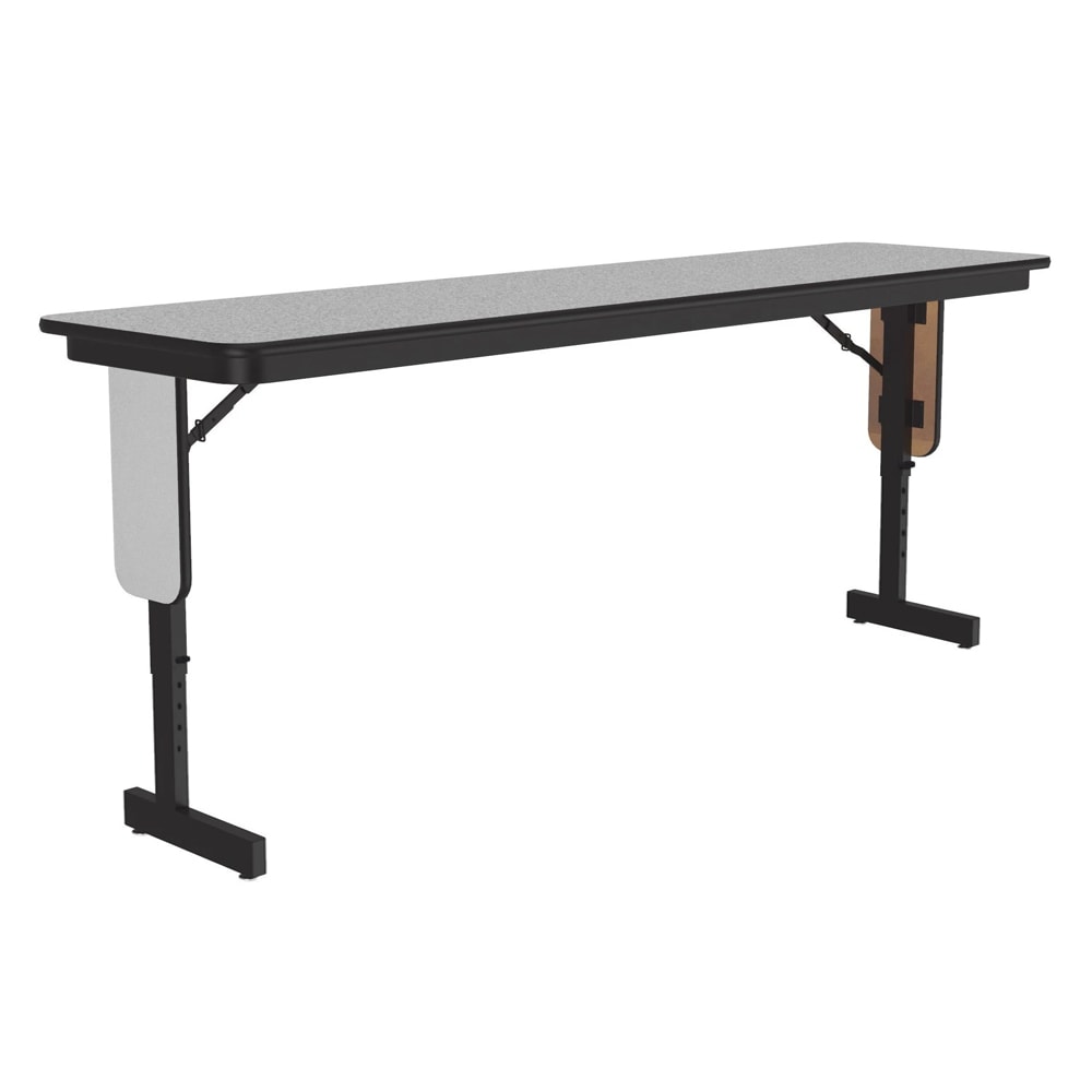 Correll 18 x 60" Panel Leg Seminar Train Table, Adjust to 32" H, Gray Granite/Black (SPA1860PX-15)