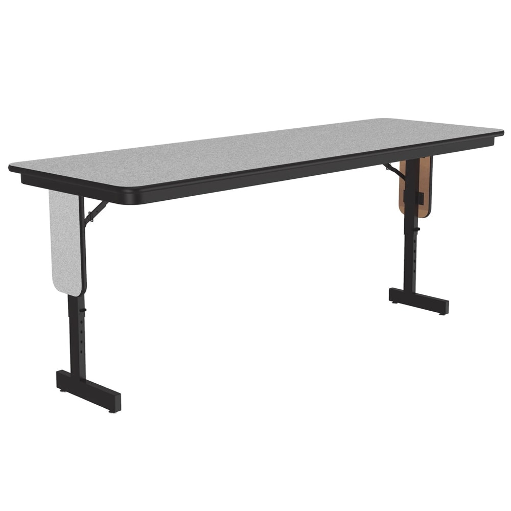 Correll 24 x 96" Panel Leg Seminar Table, Adjusts to 32" H, Gray Granite/Black (SPA2496PX-15)