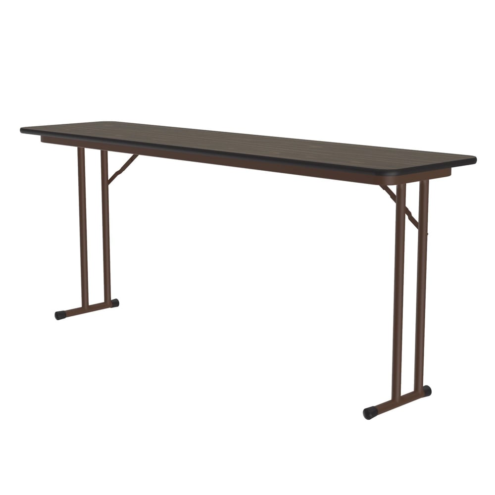 Correll 96" Rectangular Folding Seminar Table w/ Walnut Top, 29"H (ST1896PX-01)