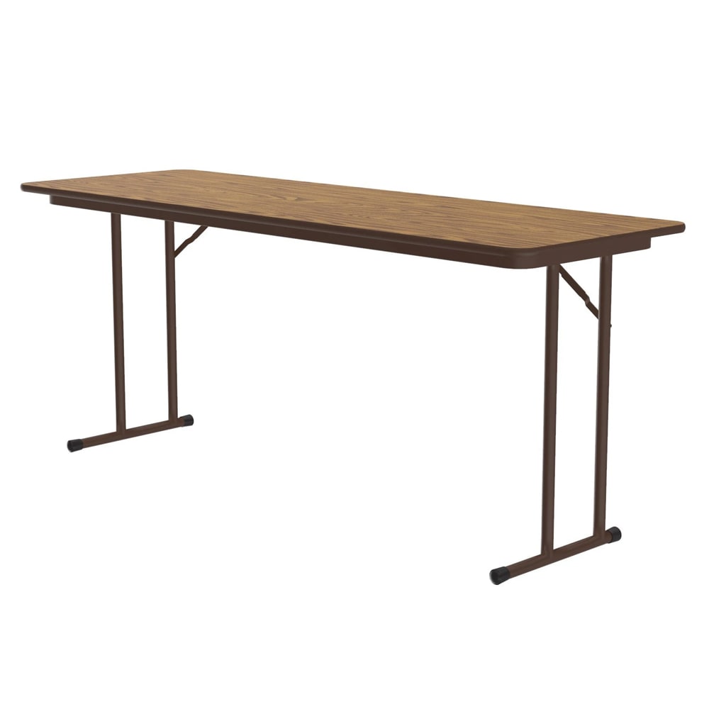 Correll Off Set Leg Seminar Table w/  3/4" High Pressure Top, 24 x 60", Oak (ST2460PX-06)