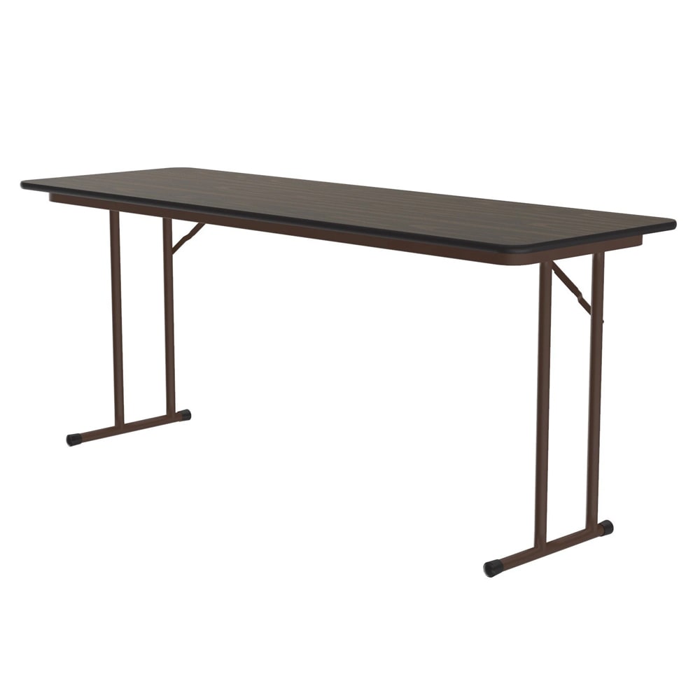 Correll 96" Rectangular Folding Seminar Table w/ Walnut Top, 29"H (ST2496PX-01)