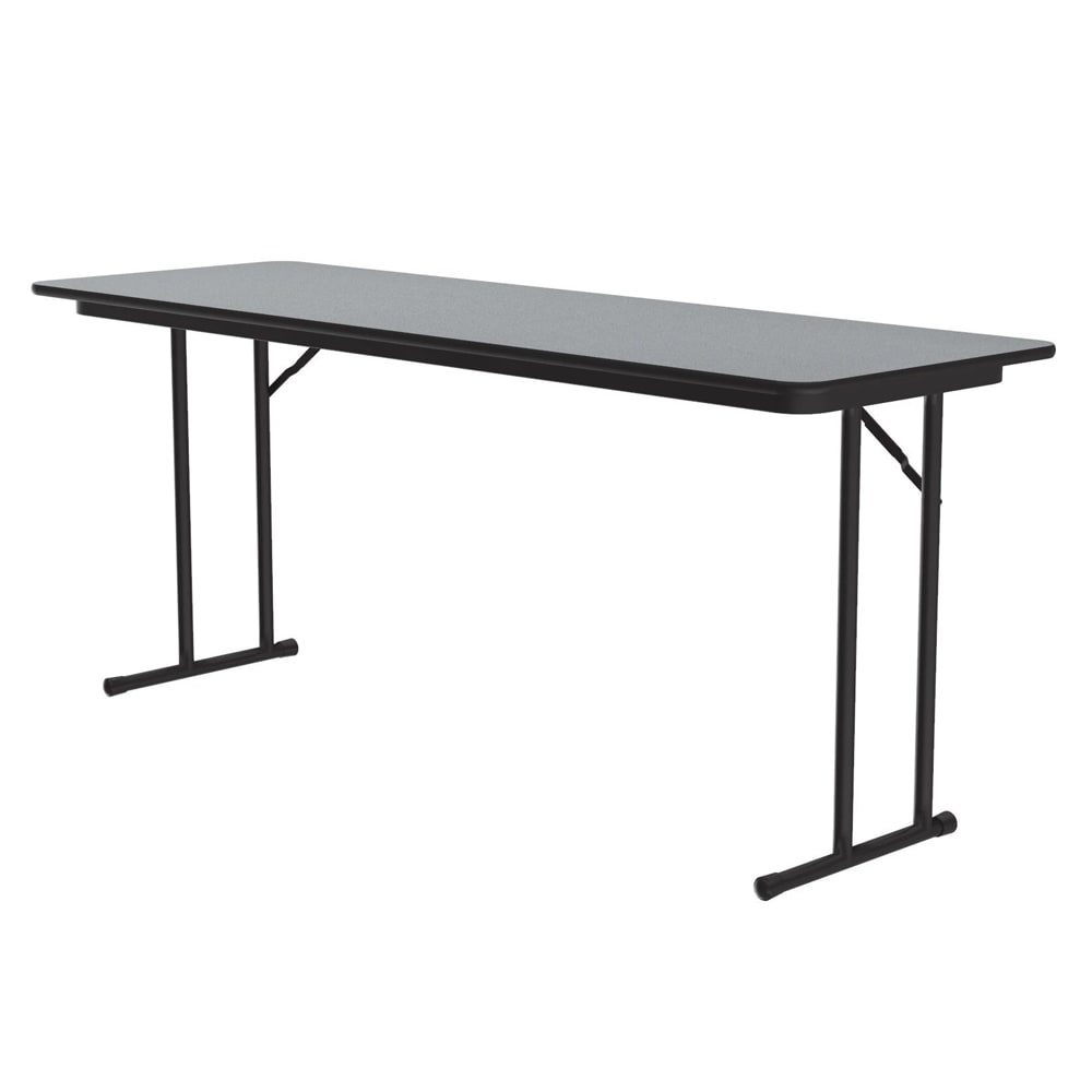 Correll Off Set Leg Seminar Table w/  3/4" High Pressure Top, 24 x 96", Gray Granite (ST2496PX-15)