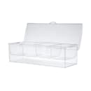 Tablecraft 10006 (4) Compartment Bar Garnish Tray - Flat Hinged Lid thumbnail 4