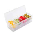 Tablecraft 10006 (4) Compartment Bar Garnish Tray - Flat Hinged Lid thumbnail 9