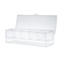 Tablecraft 10007 (5) Compartment Bar Garnish Tray - Flat Hinged Lid thumbnail 2