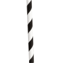 Tablecraft 100113 7 3/4" Wrapped Straws - Paper, Black Striped thumbnail 4