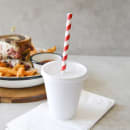Tablecraft 100125 7 3/4" Wrapped Straws - Paper, Red Striped thumbnail 15