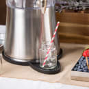 Tablecraft 100125 7 3/4" Wrapped Straws - Paper, Red Striped thumbnail 2