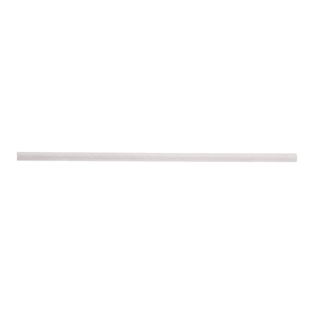 Tablecraft 100131 10" Wrapped Straws - Paper, White