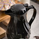 Tablecraft 1001501 64 oz Beverage Server w/ Push Button Lid - Plastic, Black thumbnail 4