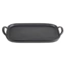Tablecraft 10047 Melamine Serving Tray w/ Handles - 12 1/4" x 8", Faux Cast Iron thumbnail 2