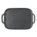 Tablecraft 10047 Melamine Serving Tray w/ Handles - 12 1/4" x 8", Faux Cast Iron thumbnail 4