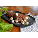 Tablecraft 10047 Melamine Serving Tray w/ Handles - 12 1/4" x 8", Faux Cast Iron thumbnail 5